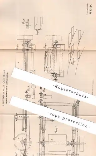 original Patent - N. Wiederer & Co. , Fürth / Bayern | 1893 | Universal-Facetten-Schleif- u. Poliermaschine | Schleifen