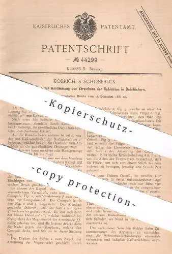 original Patent - Köbrich , Schönebeck , 1887 , Streichen der Schichten im Bohrloch | Bergbau , Bergwerk | Oeynhausen
