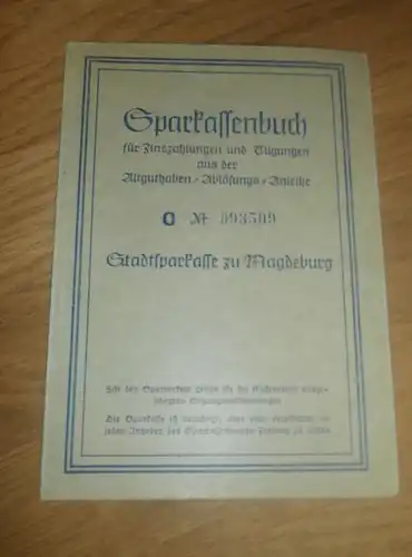 altes Sparbuch Magdeburg , 1952 - 1959 , Rosa Schramm , Sparkasse , Bank !!!