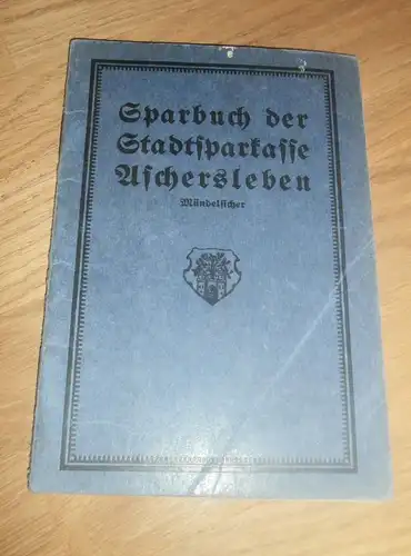 altes Sparbuch Aschersleben , 1931 - 1942 , Erika Zwitter , Sparkasse , Bank !!!