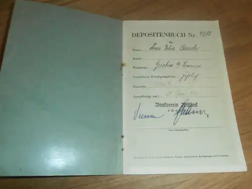 altes Sparbuch Griebsee b. Dranse / Wittstock , 1938 - 1945 , Elsa Quark , Sparkasse , Bank !!!