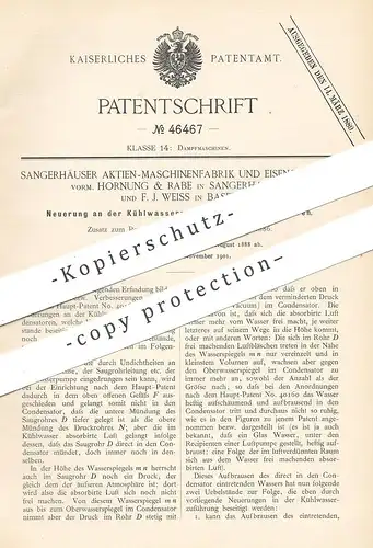 original Patent - Maschinenfabrik & Eisengiesserei , Hornung & Rabe , Sangerhausen | F. J. Weiss , Basel | Kondensator