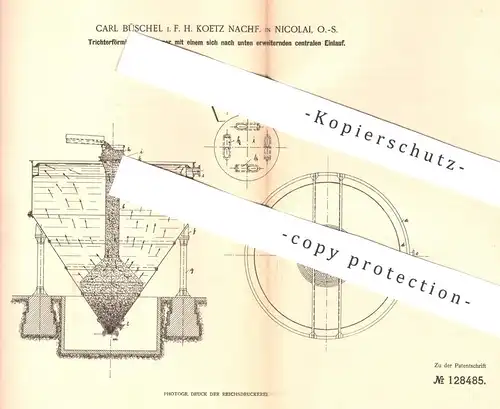 original Patent - Carl Büschel / H. Koetz Nachf. , Nicolai , 1900 , Stofffänger zur Herst. von Papier , Zellulose | Holz