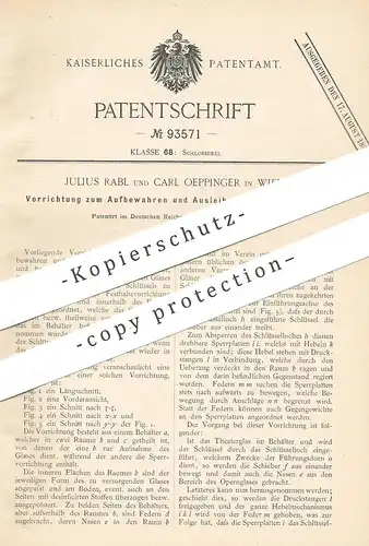 original Patent - Julius Rabl , Carl Oeppinger , Wien , Österreich , 1897 , Aufbewahrung der Operngläser | Theatergläser