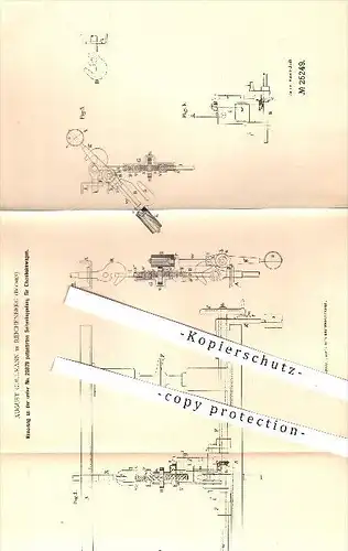 original Patent - A. Gullmann , Reichenberg , Böhmen , 1883 , Seitenkupplung für Eisenbahnen , Eisenbahn , Kupplung !!