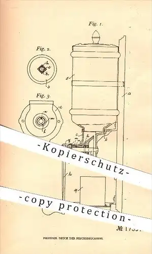 original Patent - J.Hommeltenberg , Hagen , 1905 , Kaffeemühle mit Mahlkörper aus Hartguss , Mühle , Mühlen , Kaffee !!!