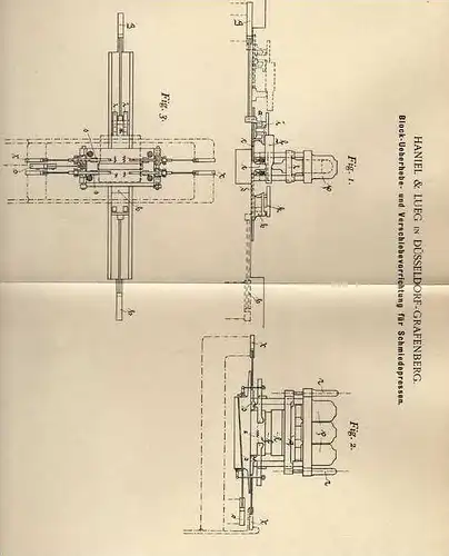 Original Patentschrift - Haniel & Lueg in Düsseldorf - Grafenberg , 1900 , Schmiedepresse , Schmiede , Schmied !!!