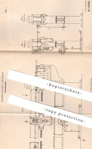 original Patent - Andreas Soltau , Hamburg / Ottensen , 1899 , Lederwalzmaschine | Leder - Walzmaschine | Gerberei !!