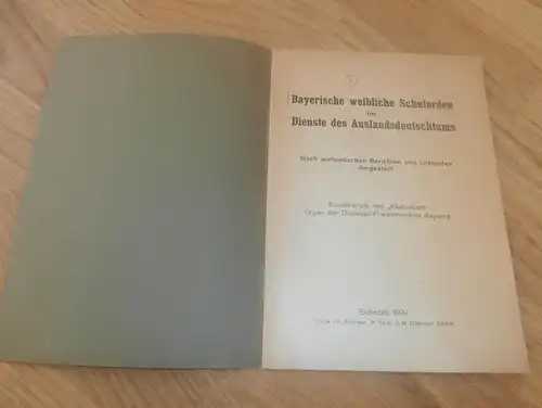 Bayerische Schulorden im Auslandsdeutschtum 1937 , Diözesan - Priestervereine Bayern , Prieser , Franziskaner , Mission