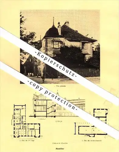 Photographien / Ansichten , 1928 , Vully , Praz , Motier , Meyriez , Morat , Montilier ,Prospekt , Architektur , Fotos !