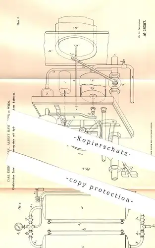 original Patent - Carl Diener , Carl Albert Mayrhofer , Wien / Österreich , 1884 , Uhrensystem | Uhr , Uhren , Uhrwerk !