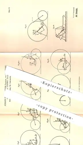 original Patent - Johann Franz Anton Freiherr von Palstring , Kötitz / Coswig | Antrieb für Fuhrwerk | Kutsche , Wagen !