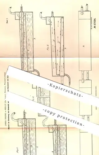 original Patent - James Young , Kelly , Renfrew , England , 1883 , Gewinnung von Ammoniak aus Abwasser | Zuckerfabrik !!