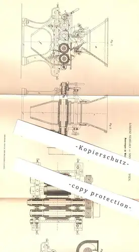 original Patent - Lorenz Nemelka , Wien / Simmering , 1879 , Walzenmühle | Walze - Mühle | Mühlen | Walzwerk | Müller