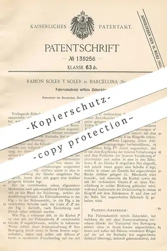 original Patent - Ramon Soler y Soler , Barcelona , Spanien , 1902 , Fahrrad - Tretkurbel | Fahrräder | Antrieb !!!