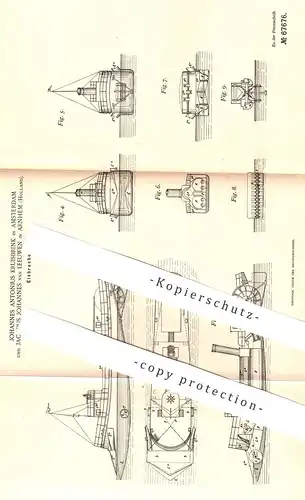 original Patent - Johannes Antonius Kruisbrink , Amsterdam | Jacobus J. van Leeuwen , Arnhem , Holland 1891 | Eisbrecher