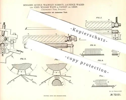 original Patent - Benjamin Arthur Walmsley Roberts , Laurence Walker , John W. Waite , Farsley / Leeds | Scheermaschine