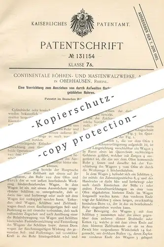 original Patent - Continentale Röhren- u. Mastenwalzwerke AG , Oberhausen , 1901 , Rohr , Rohre | Walze , Metall , Eisen