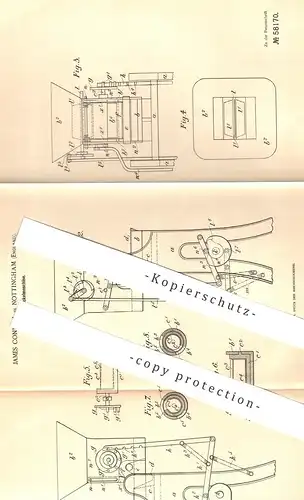 original Patent - James Connell , Nottingham , England , 1890 , Zigarrenwickelmaschine | Zigarren - Wickelmaschine !!!