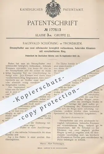 original Patent - Ragnvald Schjöning , Trondhjem , 1905 , Strumpfhalter | Strumpf  Halter | Strümpfe , Mode , Schneider