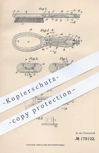 original Patent - Ernst Hirte u. Max Geller , Berlin , 1906 , Bürste mit wechselbarem Bürstenkopf | Bürsten , Handbürste