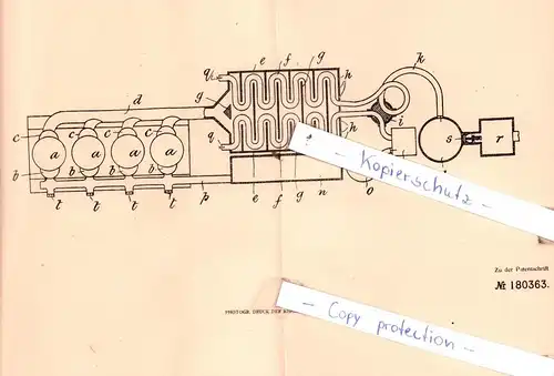 original Patent - H. Goulbourn Giffard gen. Viscount Tiverton in London , 1905 ,  Explosionskraftmaschine !!!