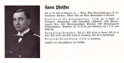 Personalkarte Wehrmacht - Franz Pertl in Augsburg und Hans Pfeiffer in Bremen , NSDAP , Arzt !!!