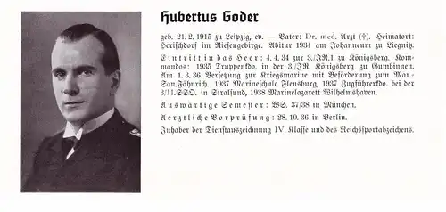 Personalkarte Wehrmacht - Heinz Gillner in Dresden und Hubertus Goder in Herischdorf , Leipzig , Liegnitz , NSDAP , Arzt