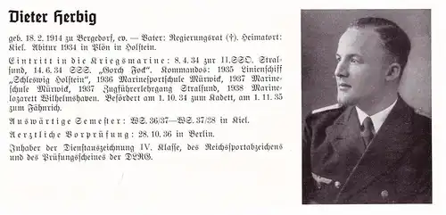Personalkarte Wehrmacht - Helmut Hesse / Kiel und Dieter Herbig / Kiel , Bergedorf , Plön , NSDAP , Arzt !!!
