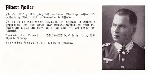 Personalkarte Wehrmacht - Albert Holler in Altenheim und Karl Joas in Münchberg , Bamberg , Münnerstadt , NSDAP , Arzt !