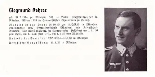 Personalkarte Wehrmacht - Siegmund Kehrer / Pasing und Adolf Klaus / Lippstadt , München , Münster , NSDAP , Arzt !!!