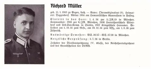 Personalkarte Wehrmacht - Richard Müller / Bogen und Hans-Georg Möller / Hannover , Deggendorf , Pasing , NSDAP , Arzt !
