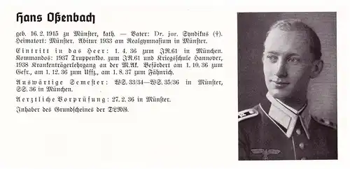 Personalkarte Wehrmacht - Hans Paul / Malente und Hans Oßenbach / Münster , Arendsee , Münster , Arzt !!!