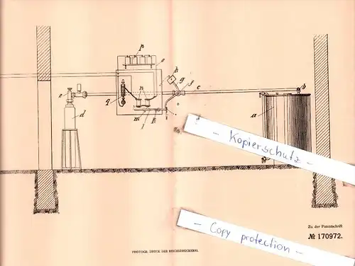 Original Patent  - Fabrik Explosionssicherer Gefäsze G.m.b.H. in Salzkotten , 1905 , !!!