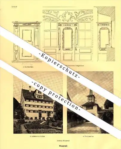 Photographien / Ansichten , 1928 , Hauptwil - Gottshaus , Prospekt , Architektur , Fotos !!!