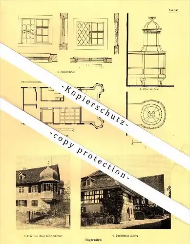 Photographien / Ansichten , 1928 , Gottlieben , Tägerwilen , Bez. Kreuzlingen , Prospekt , Architektur , Fotos !!!