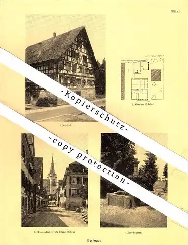 Photographien / Ansichten , 1928 , Berlingen , Bez. Frauenfeld , Prospekt , Architektur , Fotos !!!