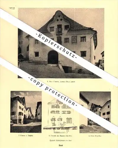 Photographien / Ansichten , 1923 , Sent , Kreis Sur Tasna , Prospekt , Architektur , Fotos !!!