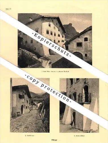 Photographien / Ansichten , 1923 , Filisur und Val Müstair , Prospekt , Architektur , Fotos !!!