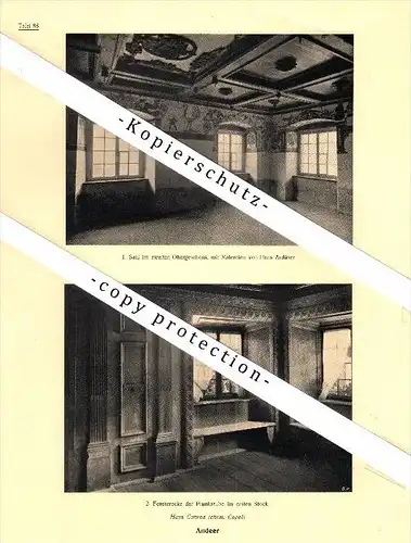 Photographien / Ansichten , 1923 , Andeer , Kreis Schams , Prospekt , Architektur , Fotos !!!