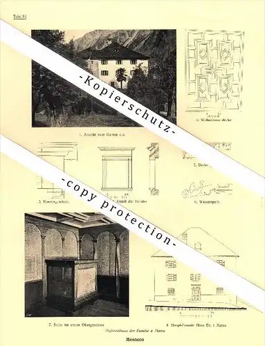 Photographien / Ansichten , 1923 , Mesocco , Prospekt , Architektur , Fotos !!
