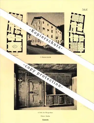 Photographien / Ansichten , 1923 , Borgonovo , Stampa , Casaccia , Kreis Bergell , Prospekt , Architektur , Fotos !!!