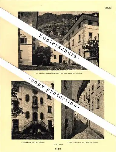 Photographien / Ansichten , 1923 , Soglio , Kreis Bregaglia , Prospekt , Architektur , Fotos !!!
