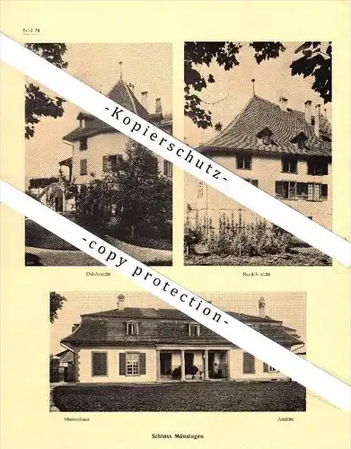 Photographien / Ansichten , 1922 , Schloss Münsingen , Prospekt , Architektur , Fotos !!!