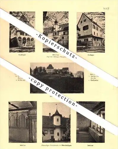 Photographien / Ansichten , 1922 , Oberdettigen , Schloss Burgistein , Architektur , Fotos !!!