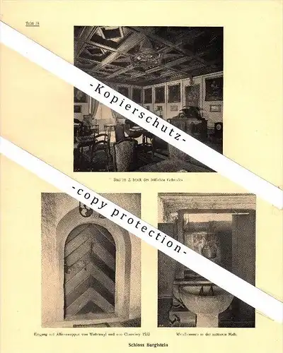 Photographien / Ansichten , 1922 , Oberdettigen , Schloss Burgistein , Architektur , Fotos !!!