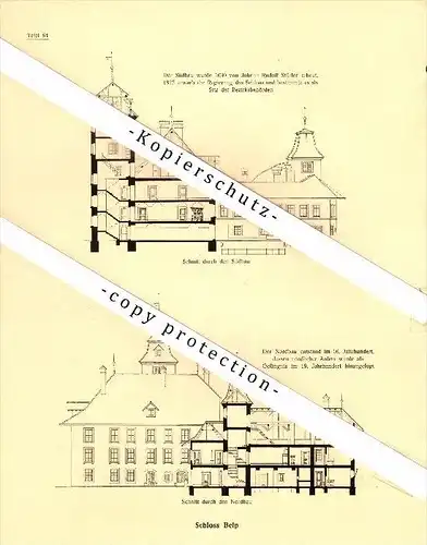Photographien / Ansichten , 1922 , Schloss Belp , Prospekt , Architektur , Fotos !!!