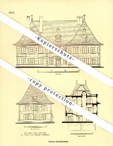 Photographien / Ansichten , 1922 , Schloss Oberdiessbach , Prospekt , Architektur , Fotos !!!