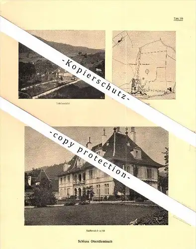 Photographien / Ansichten , 1922 , Schloss Oberdiessbach , Prospekt , Architektur , Fotos !!!