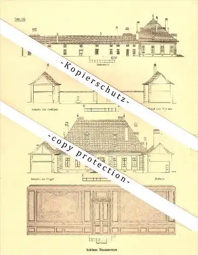 Photographien / Ansichten , 1922 , Waldegg b. Zollikofen , Schloss Thunstetten , Prospekt , Architektur , Fotos !!!